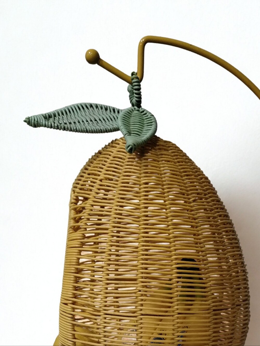 Vintage Lemon Wicker Hanging Fruit Basket - Picture 3 of 3